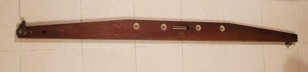 Vintage 72" solid mahogany 6 vial bodies spirit level SANDS LEVEL & TOOL CO